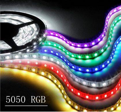 SMD5050 Epistar 120° angle waterproof RGB UL led strip light 5050/2835 12VDC flexible led strip ip65