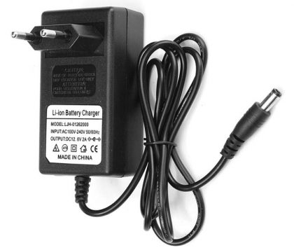 12.6V 2A Li-ion battery charger,ac dc power adapter for battery pack,black color,custmized DC connector